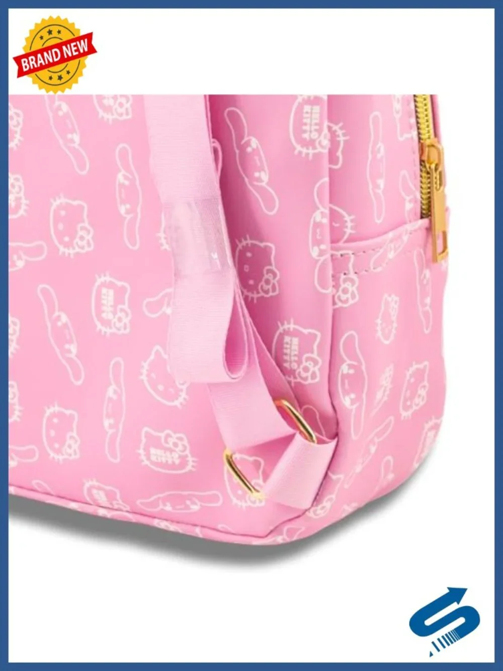 Mini Backpack - PU Leather Daypack with Adjustable Straps, 2 Pockets